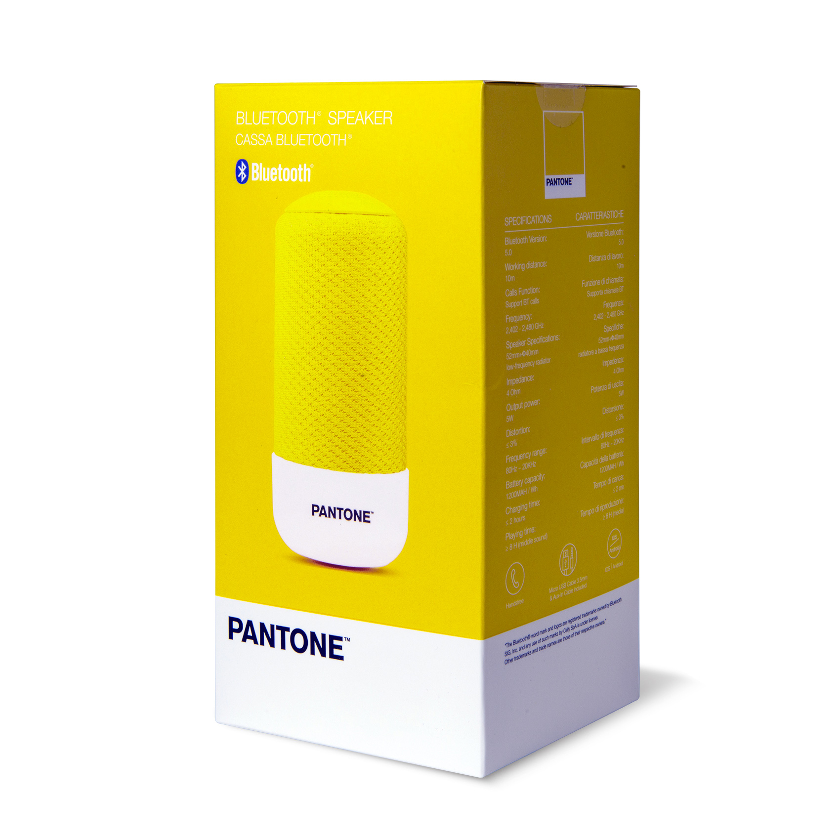 PANTONE PT-BS001L prenosivi bluetooth zvučnik u ŽUTOJ boji slika 4