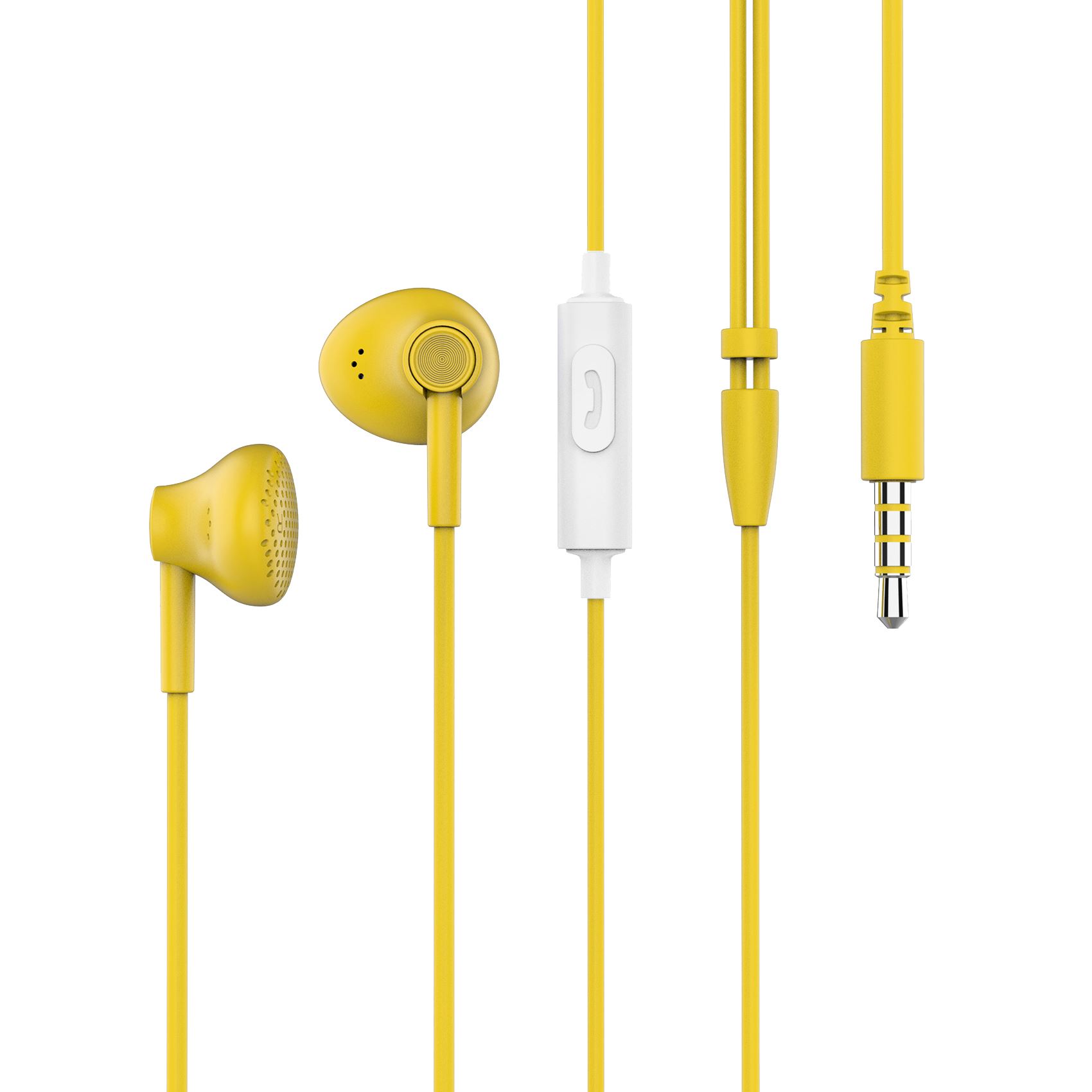 PANTONE WDE001 žičane bubice slušalice u ŽUTOJ boji slika 1