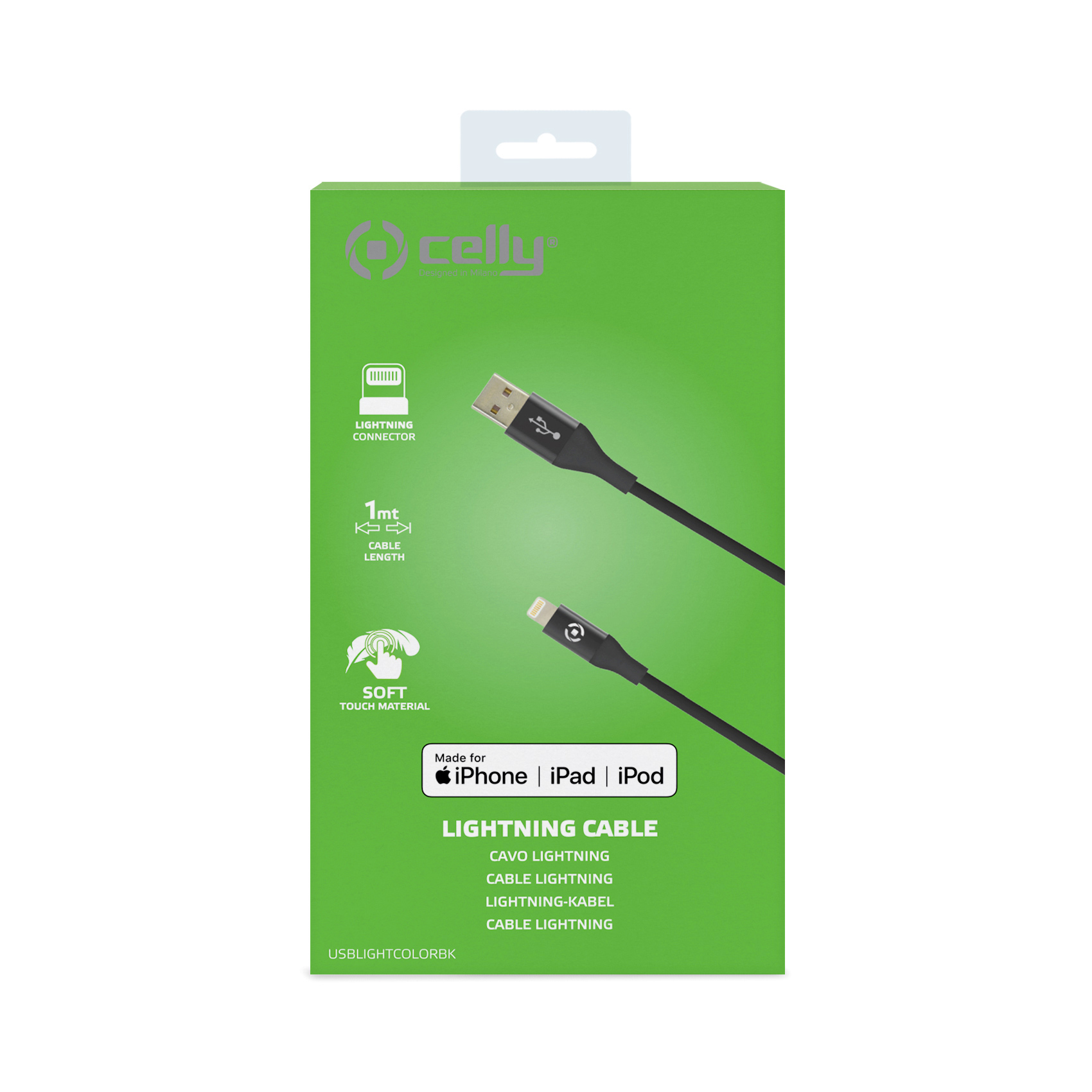 CELLY USB - LIGHTNING kabl za iPhone u CRNOJ boji slika 5