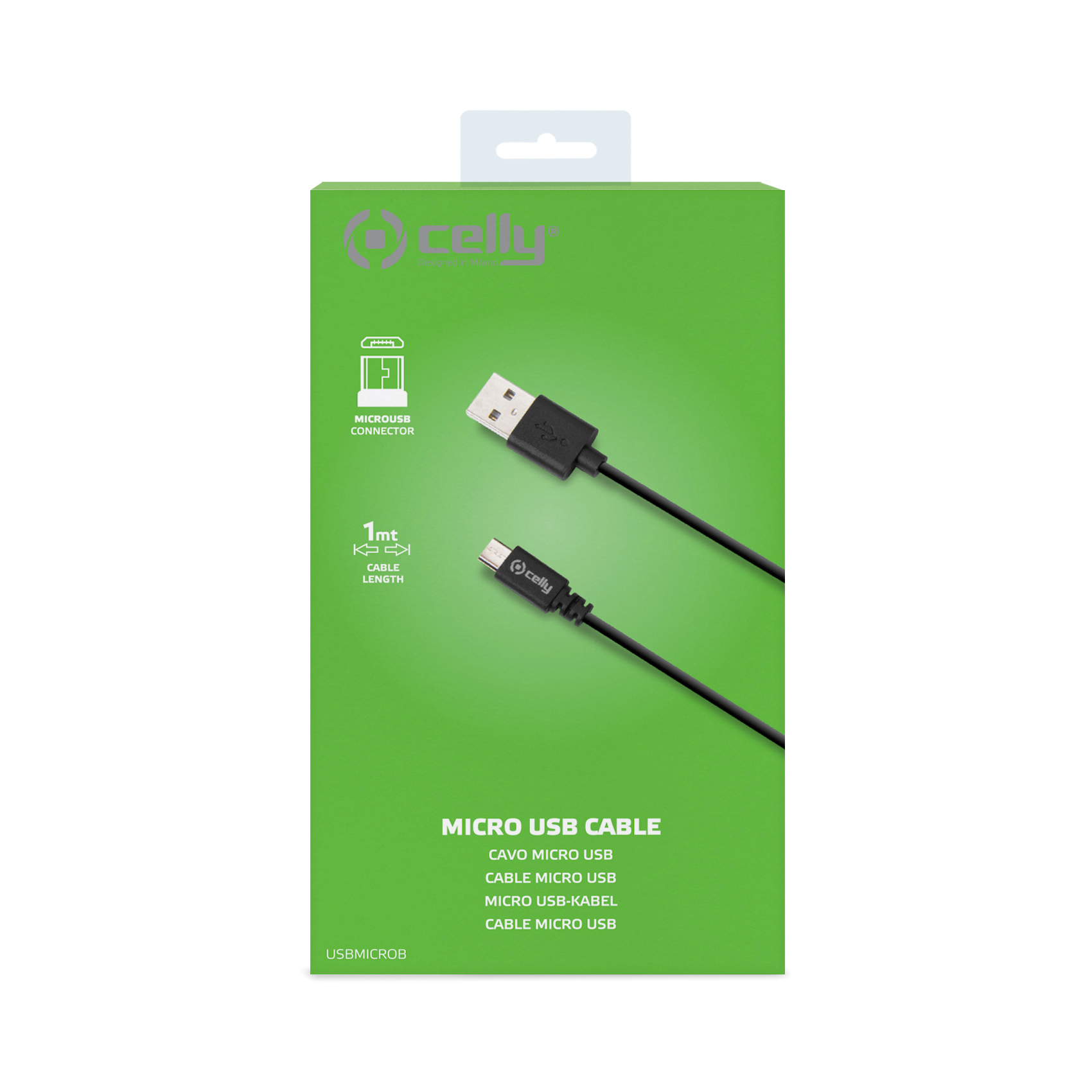 CELLY Micro USB kabl za telefon u CRNOJ boji slika 4