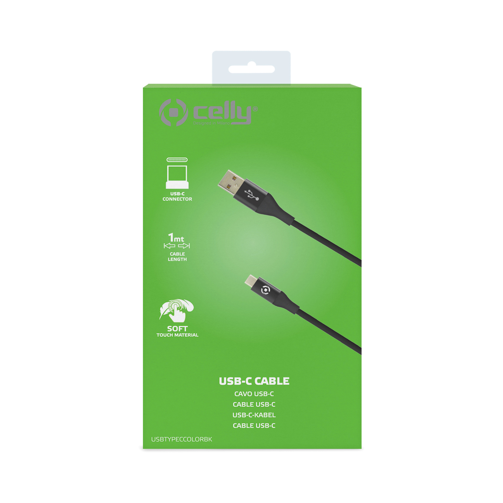 CELLY USB-C kabl za telefon u CRNOJ boji slika 3