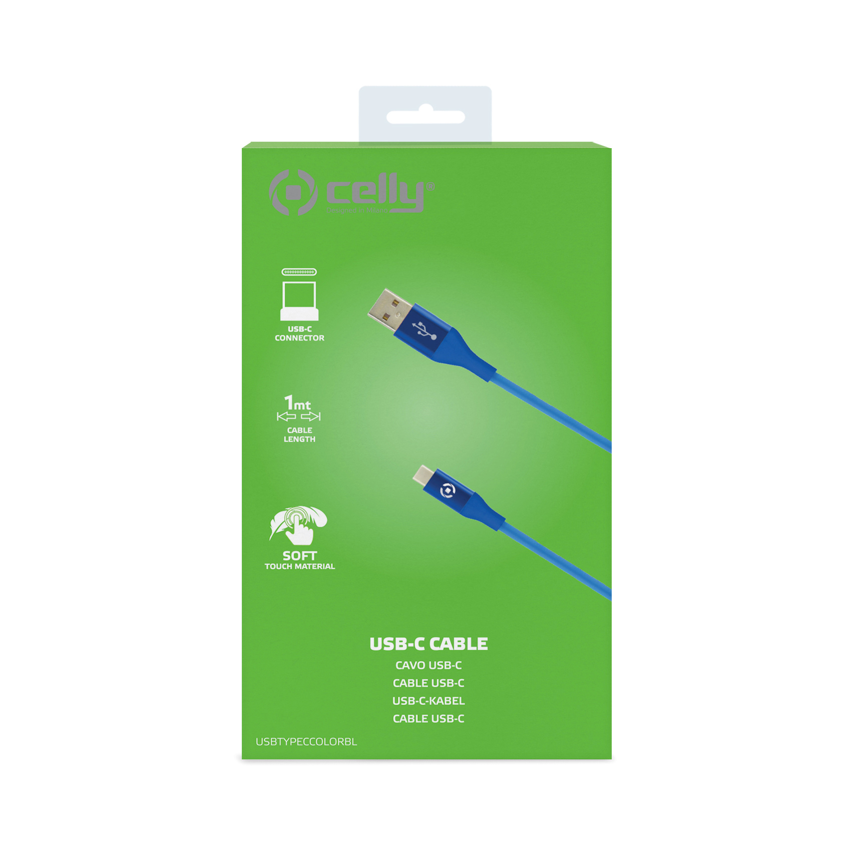 CELLY USB-C kabl za telefon u PLAVOJ boji slika 5