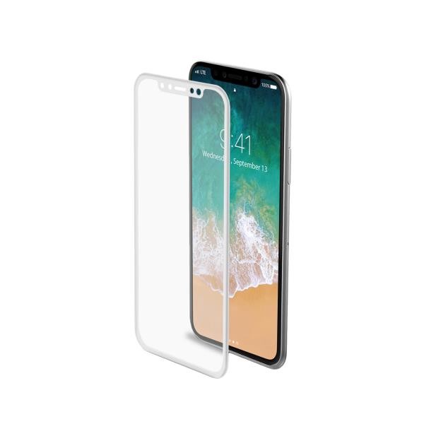 CELLY Zaštitno staklo 3D za iPhone X/XS u BELOJ boji slika 1