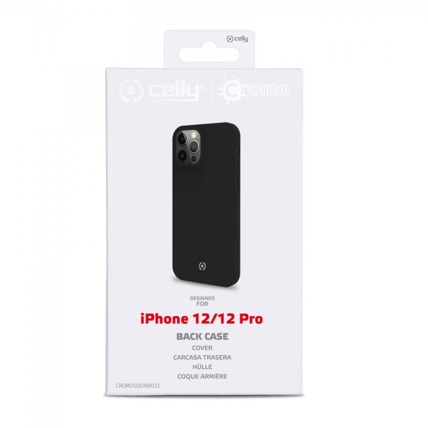 CELLY Futrola CROMO za iPhone 12/12 PRO u CRNOJ boji slika 5