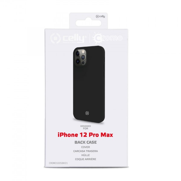 CELLY Futrola CROMO za iPhone 12 PRO MAX u CRNOJ boji slika 3