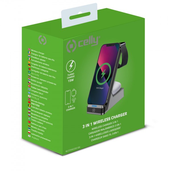 CELLY Wireless fast charger 3in1 slika 5