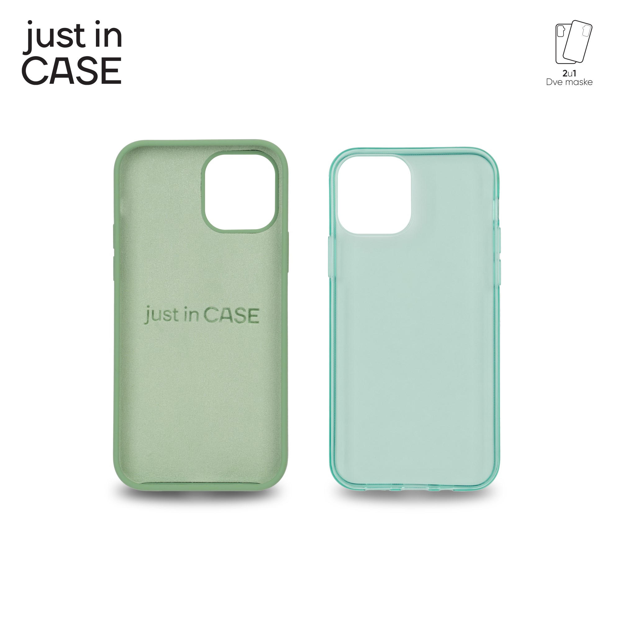 2u1 Extra case MIX paket ZELENI za iPhone 12 slika 4