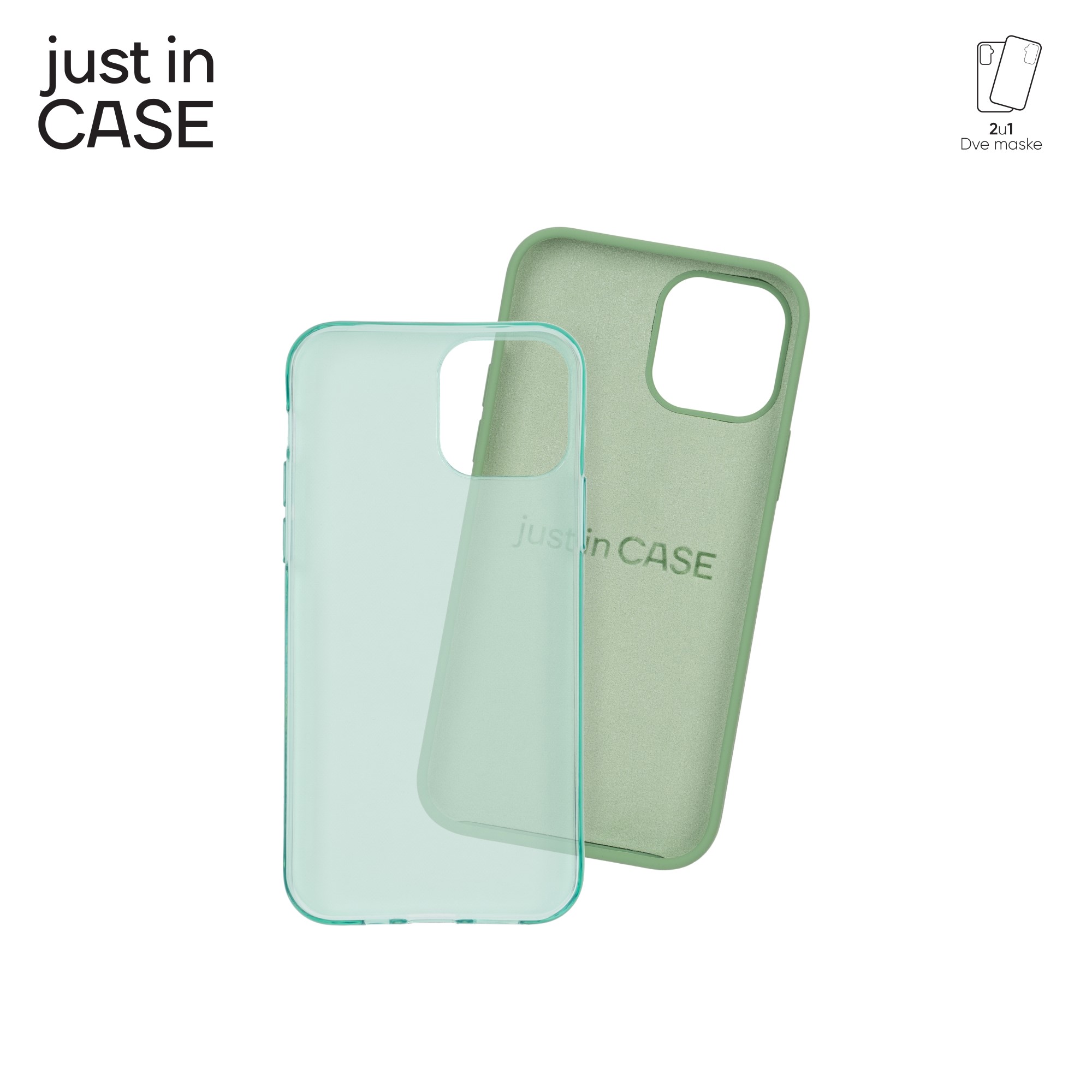 2u1 Extra case MIX paket ZELENI za iPhone 12 slika 3