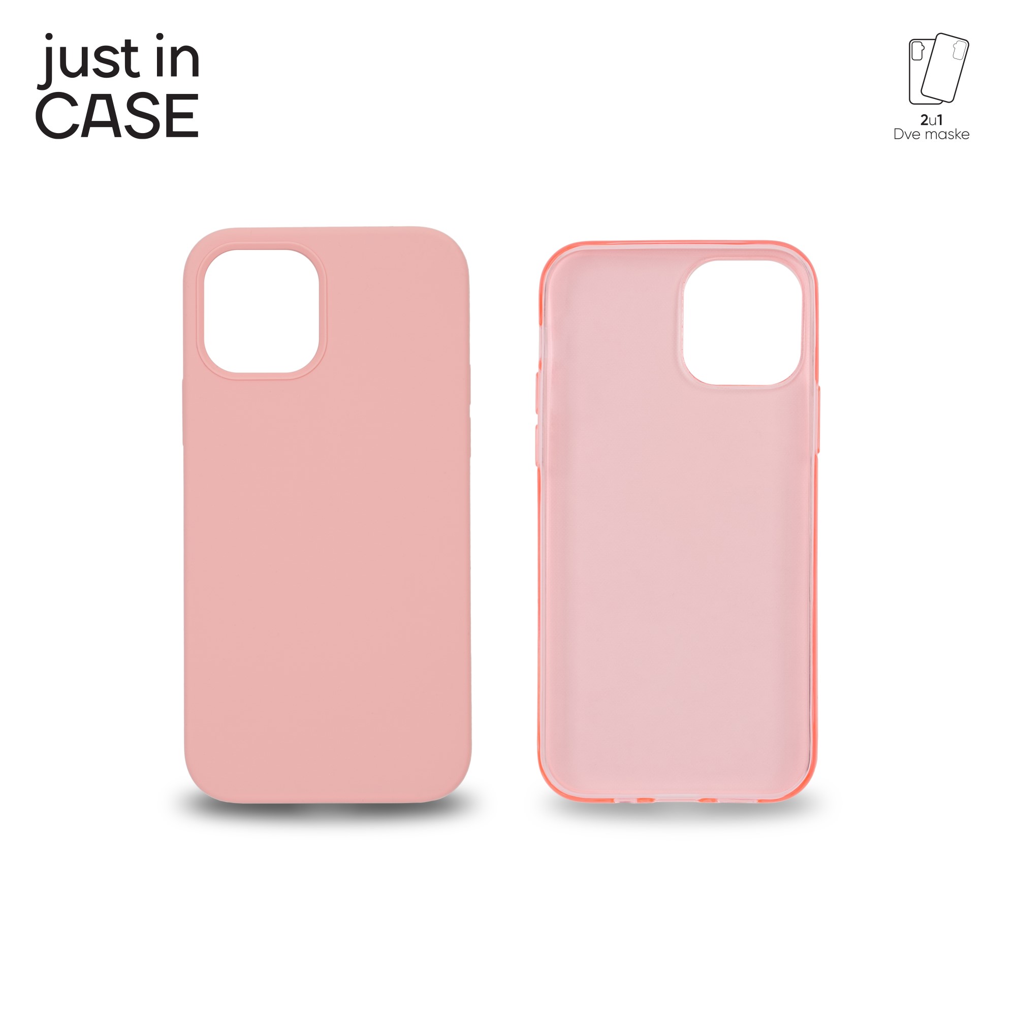 2u1 Extra case MIX paket PINK za iPhone 12 slika 1