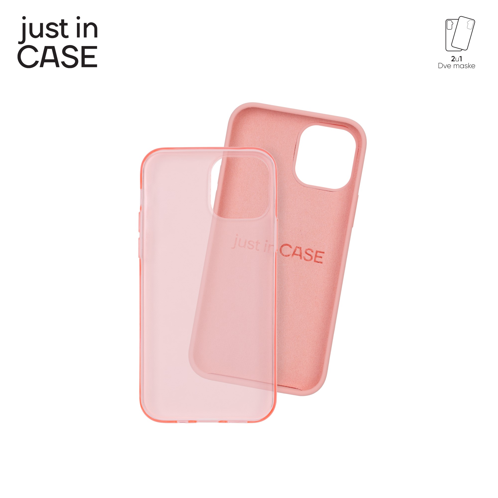 2u1 Extra case MIX paket PINK za iPhone 12 slika 3