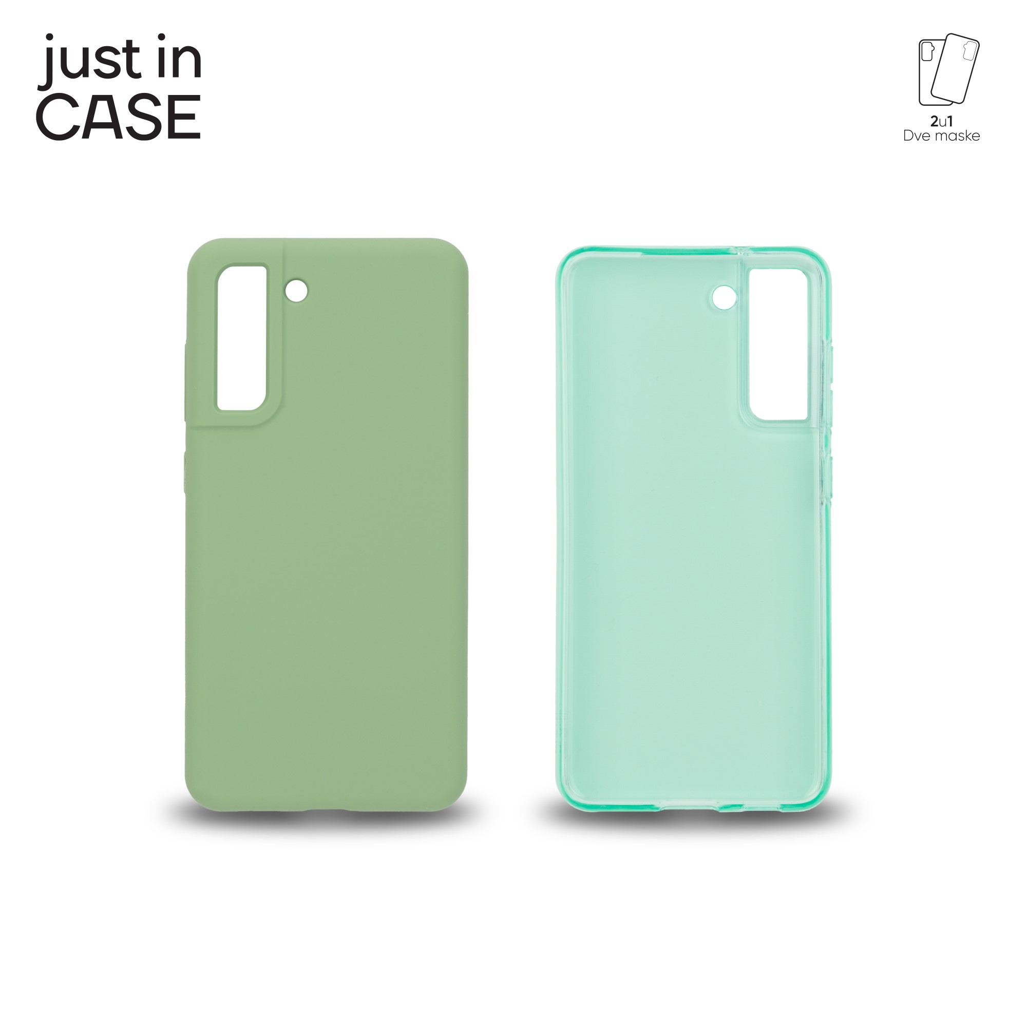 2u1 Extra case MIX paket ZELENI za Samsung Galaxy S21FE