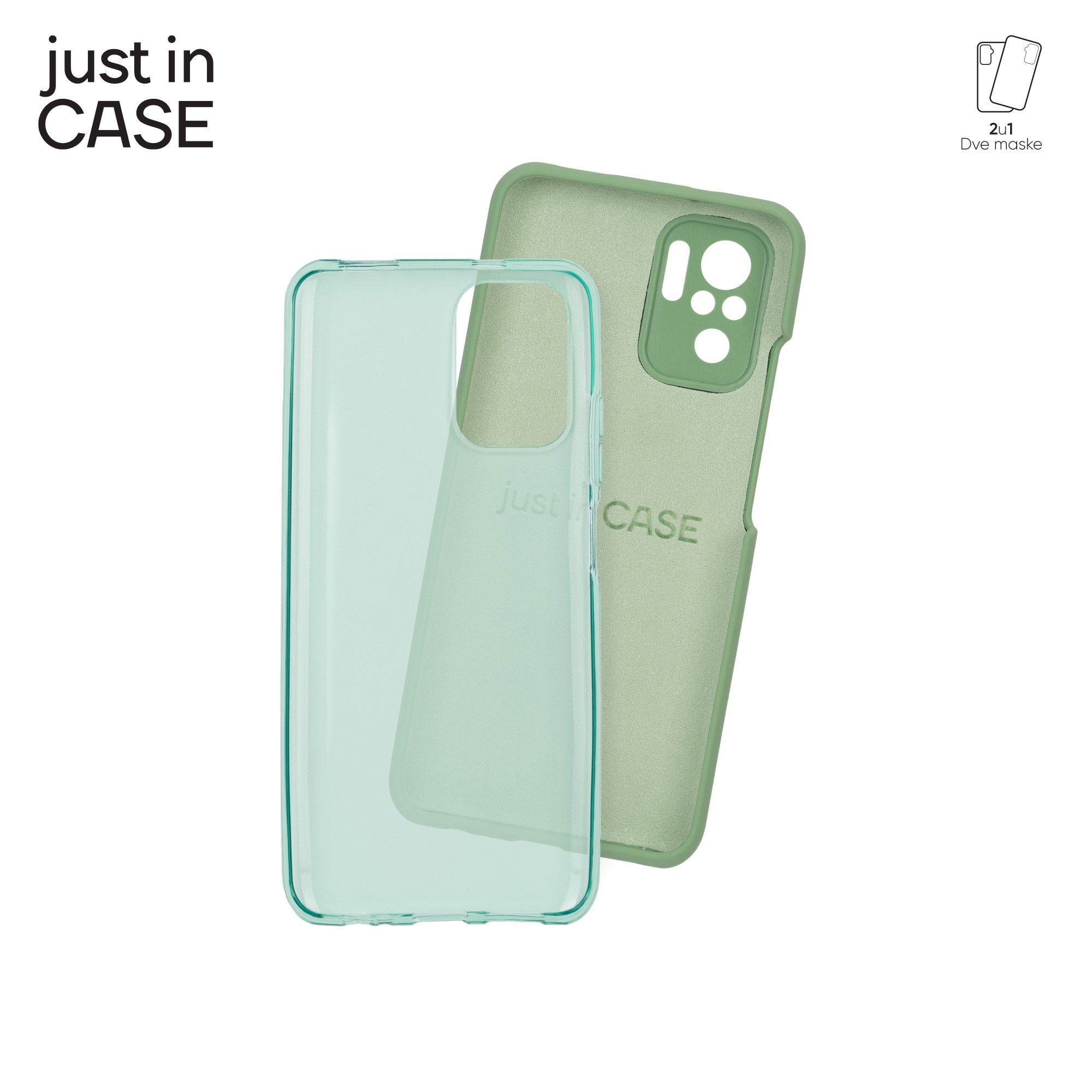 2u1 Extra case MIX paket ZELENI za Redmi Note 10s slika 3