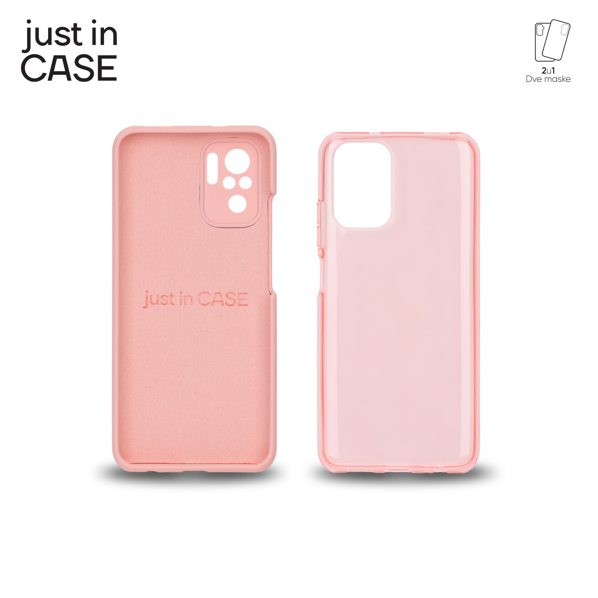 2u1 Extra case MIX paket PINK za Redmi Note 10s slika 4