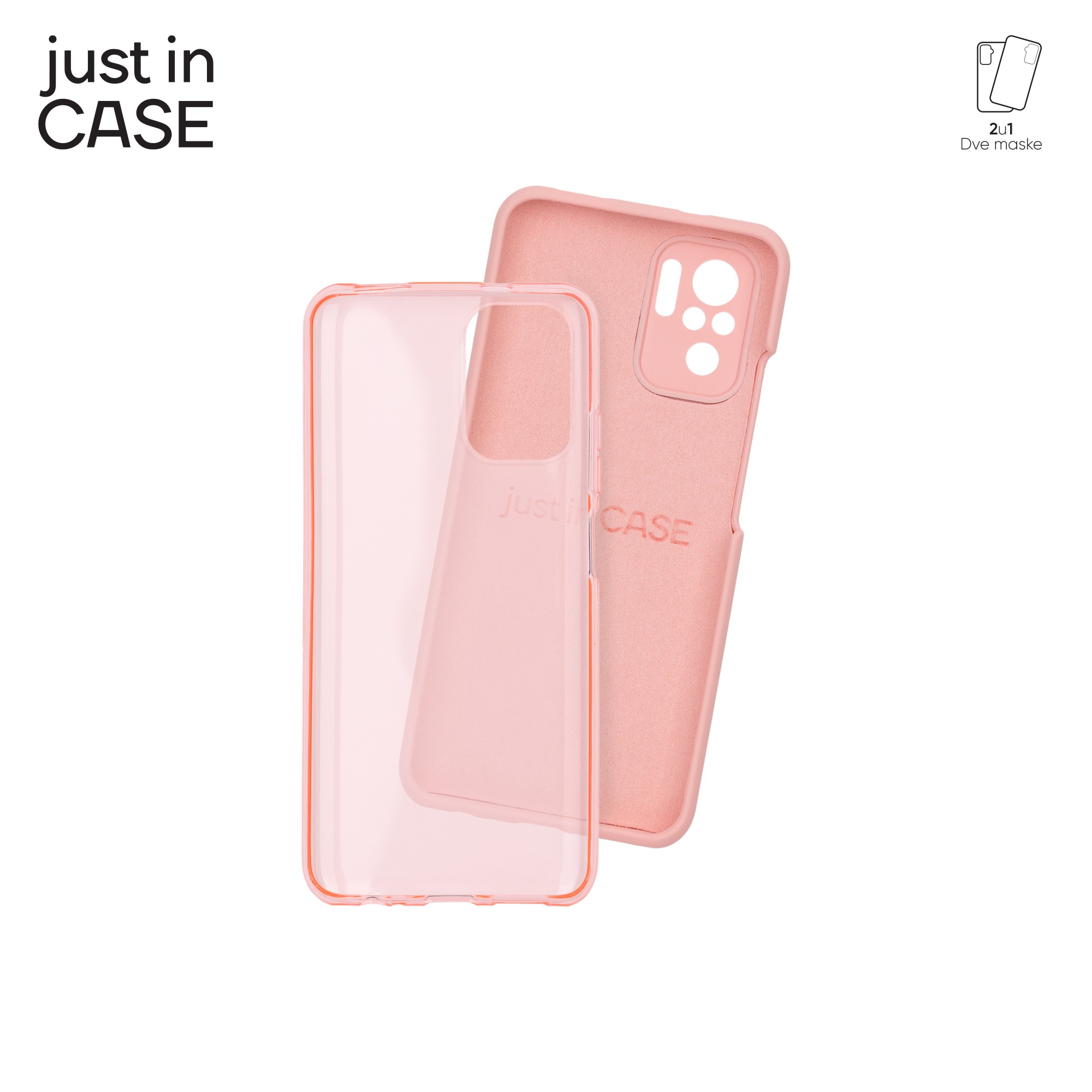 2u1 Extra case MIX paket PINK za Redmi Note 10s slika 3