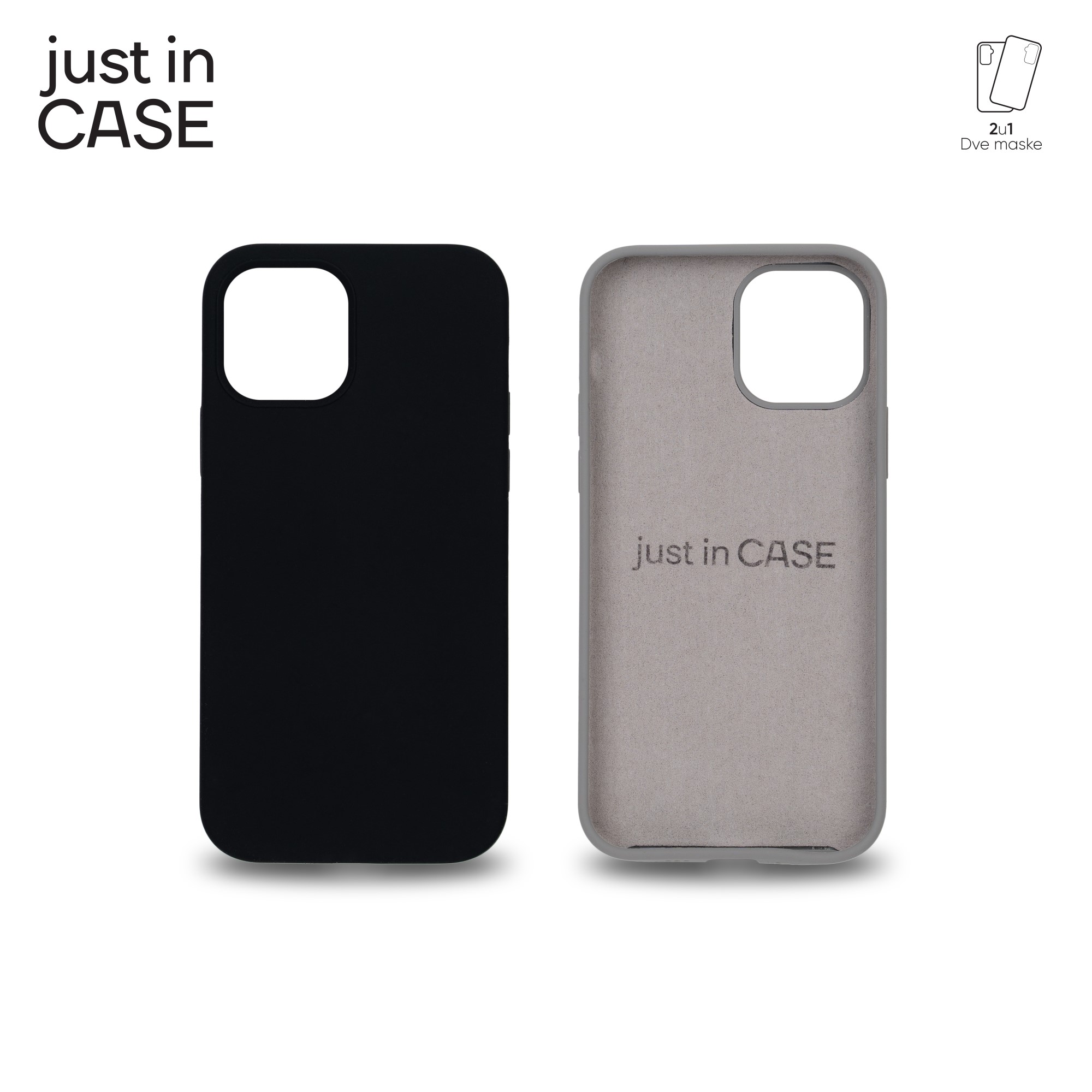 2u1 Extra case MIX PLUS paket CRNI za iPhone 12