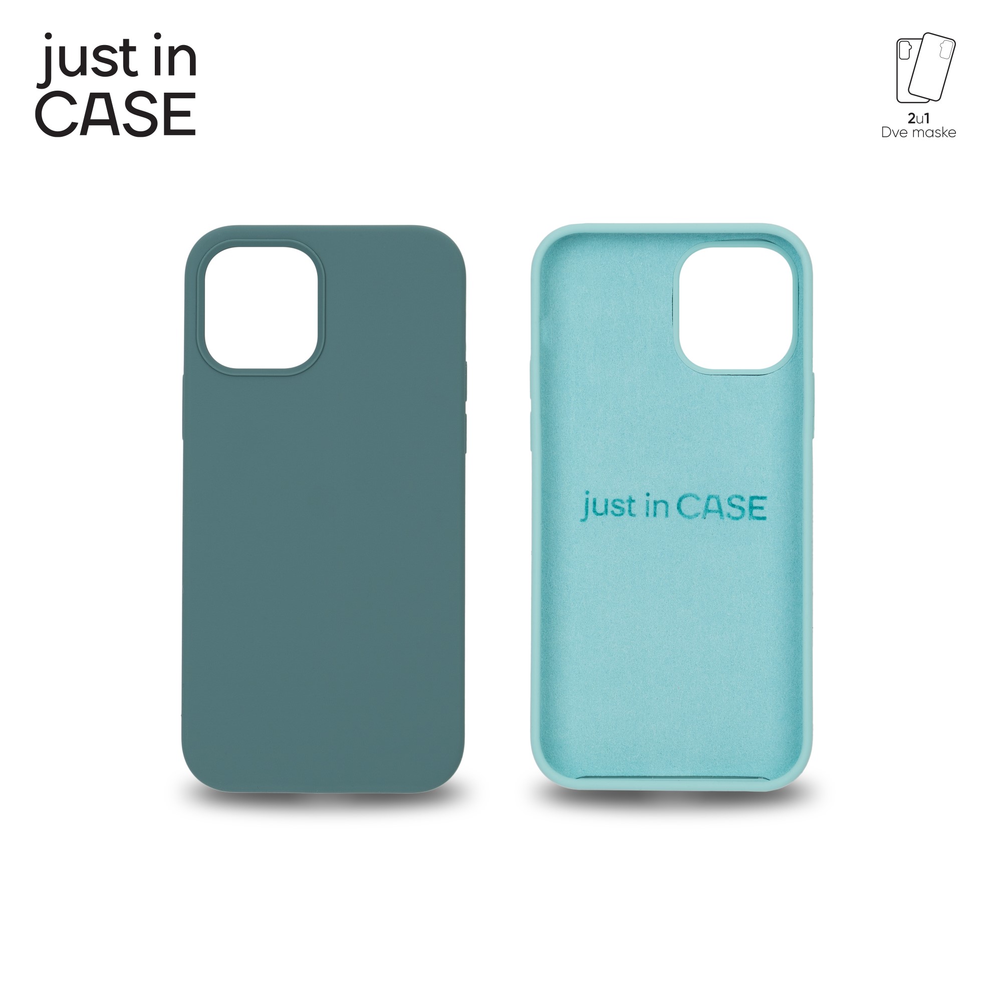 2u1 Extra case MIX PLUS paket ZELENI za iPhone 12 slika 1