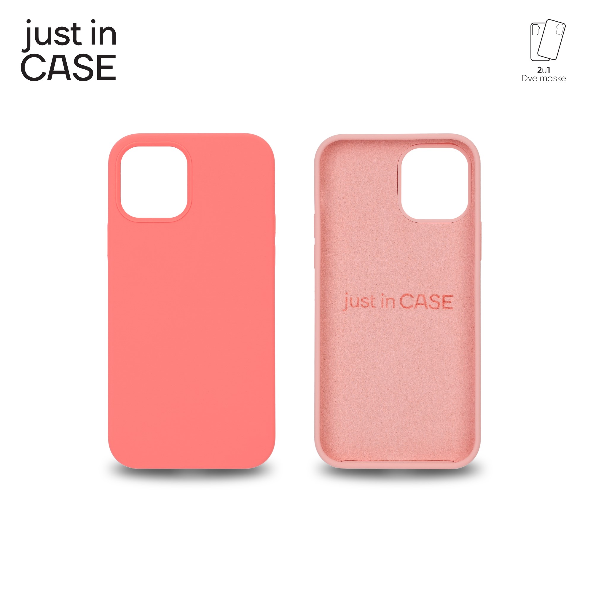 2u1 Extra case MIX PLUS paket PINK za iPhone 12 slika 1