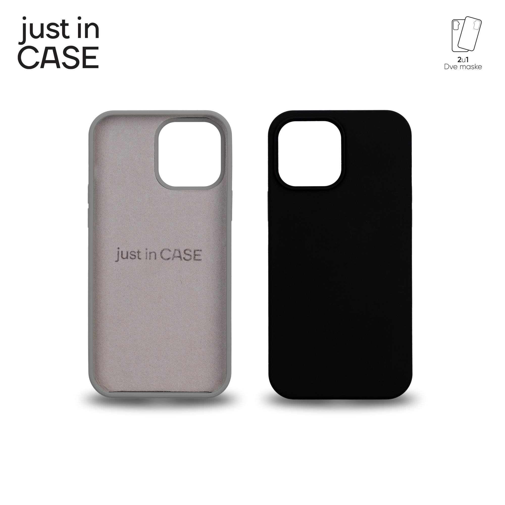 2u1 Extra case MIX PLUS paket CRNI za iPhone 13 Pro Max slika 4