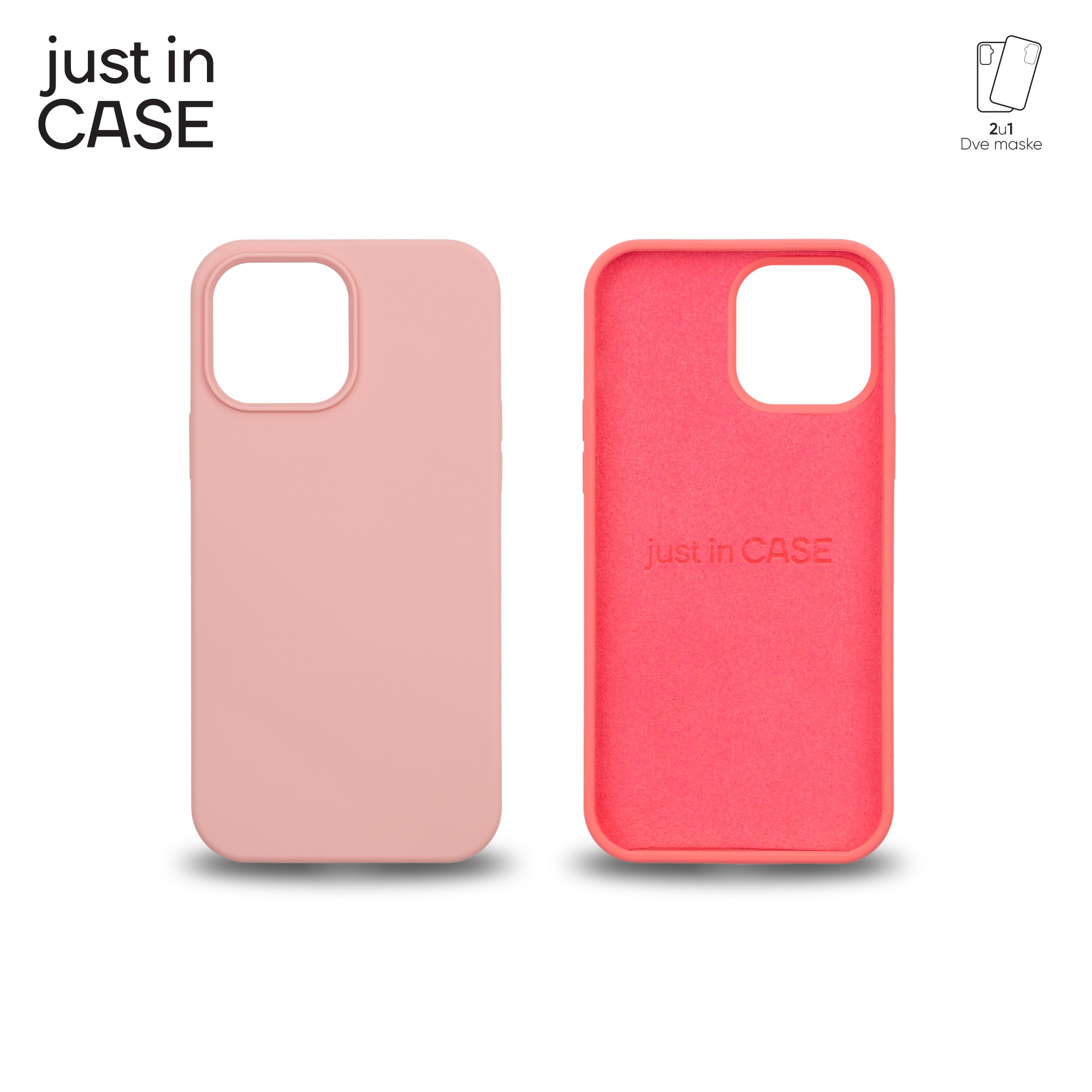 2u1 Extra case MIX PLUS paket PINK za iPhone 13 Pro Max slika 1