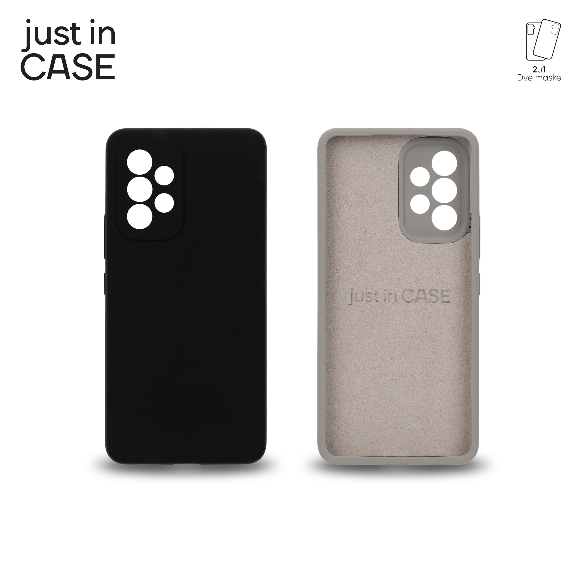 2u1 Extra case MIX PLUS paket CRNI za Samsung A53 5G slika 1