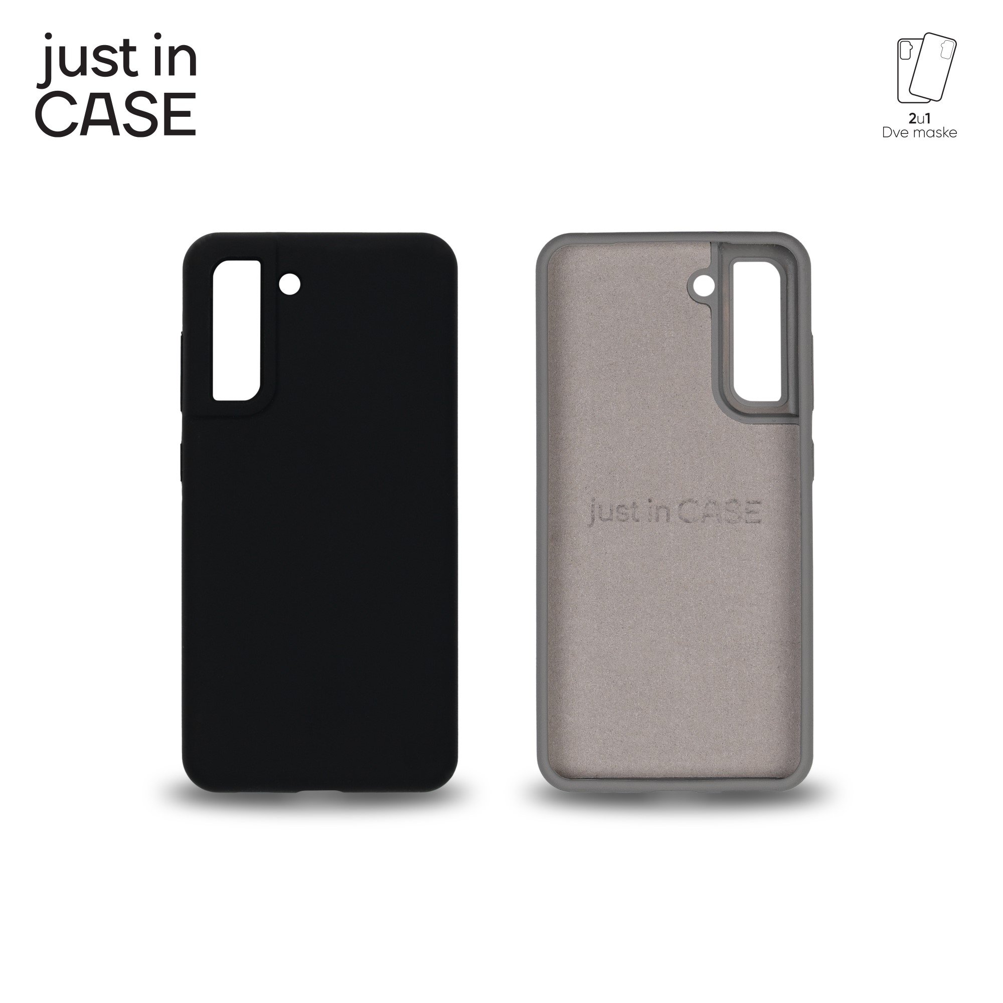 2u1 Extra case MIX PLUS paket CRNI za S21FE