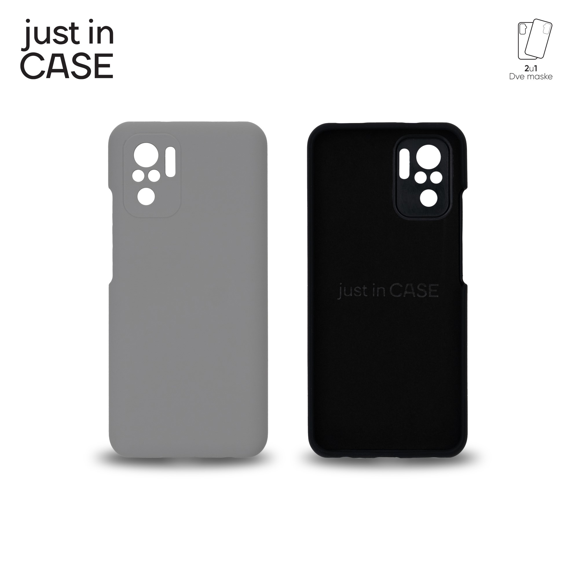 2u1 Extra case MIX PLUS paket CRNI za Redmi Note 10s slika 1