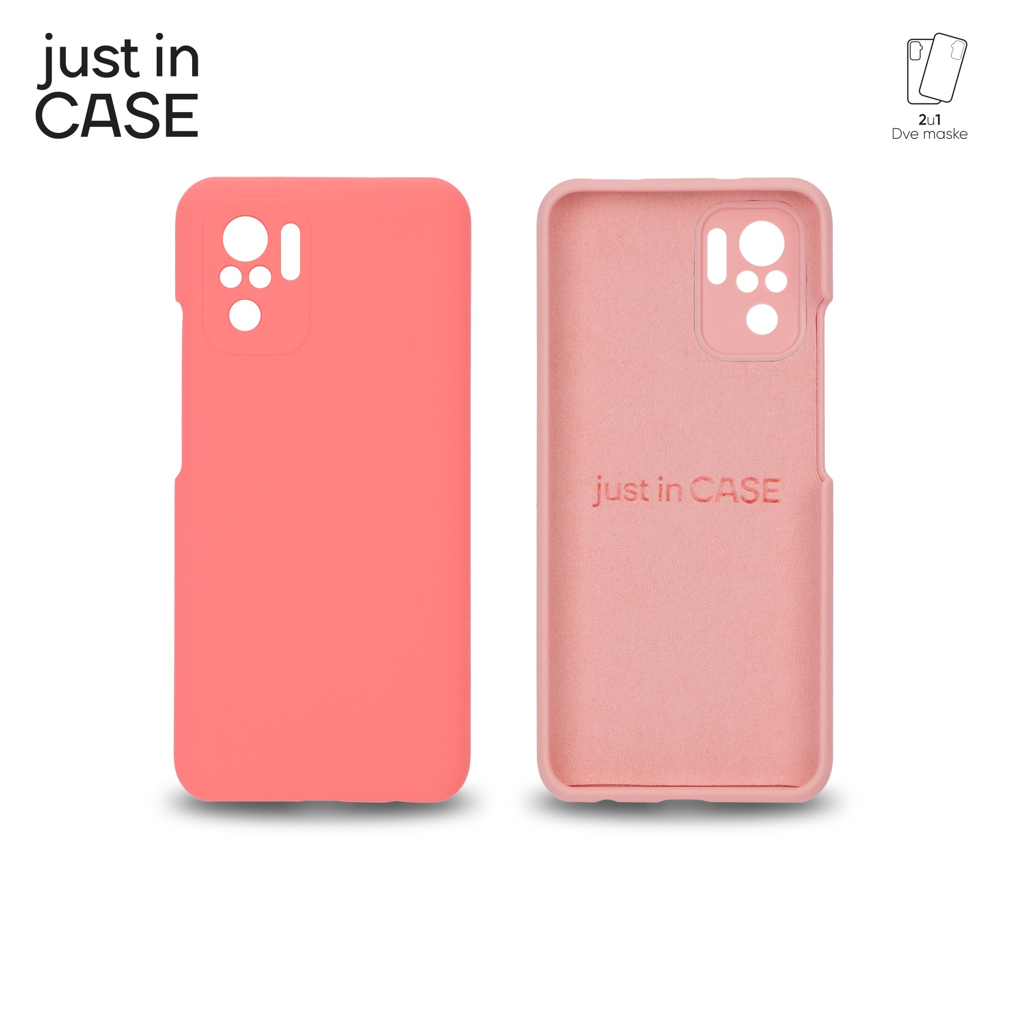 2u1 Extra case MIX PLUS paket PINK za Redmi Note 10s slika 1