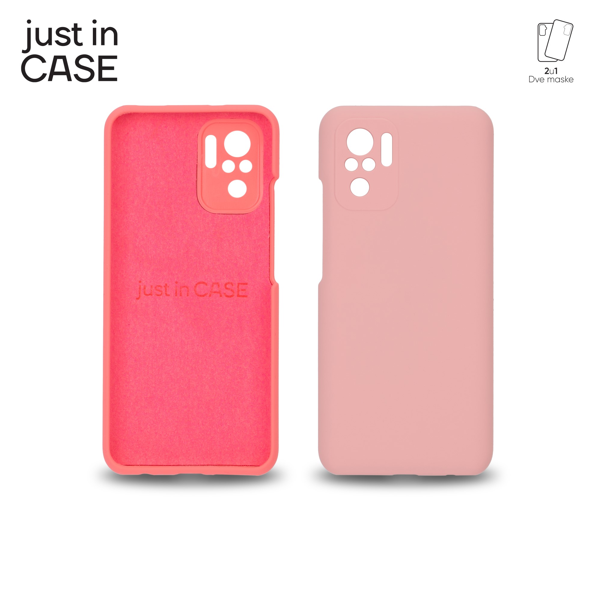 2u1 Extra case MIX PLUS paket PINK za Redmi Note 10s slika 3