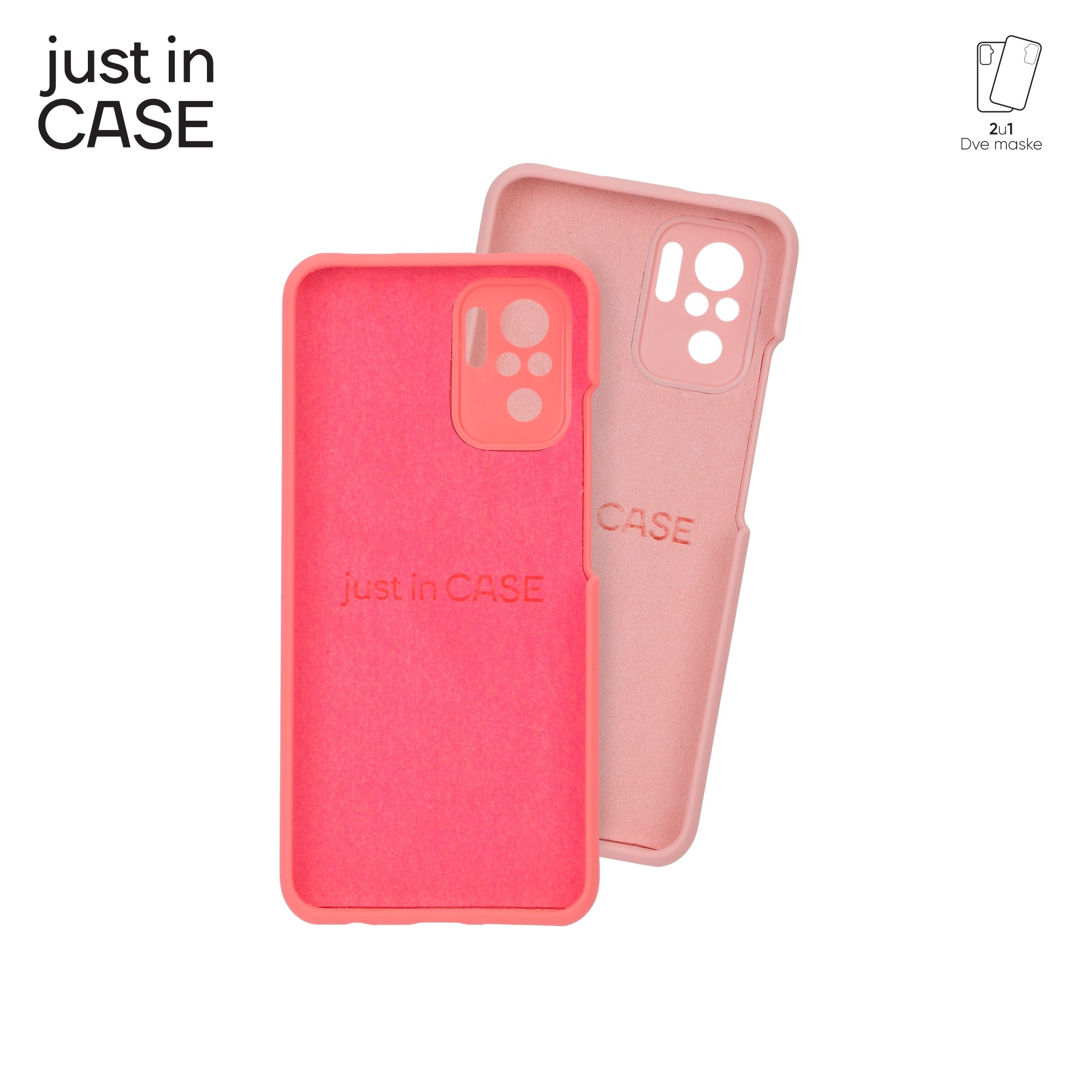 2u1 Extra case MIX PLUS paket PINK za Redmi Note 10s slika 4