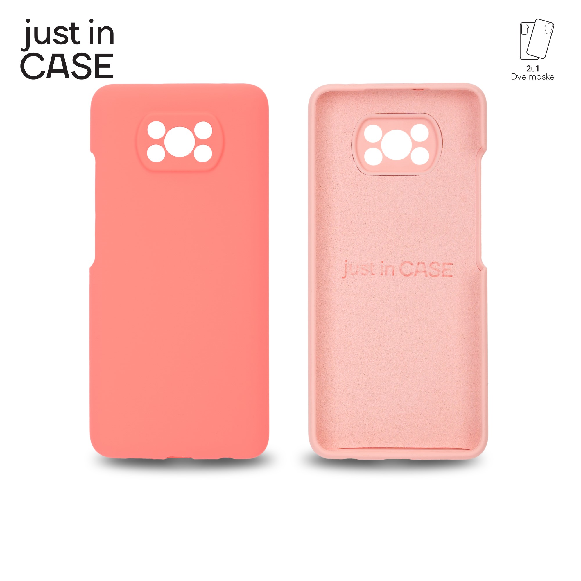 2u1 Extra case MIX PLUS paket PINK za Poco X3 Pro slika 1