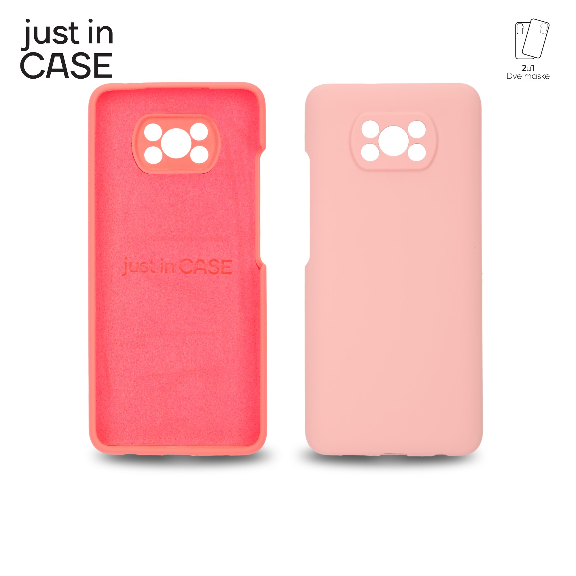 2u1 Extra case MIX PLUS paket PINK za Poco X3 Pro slika 3