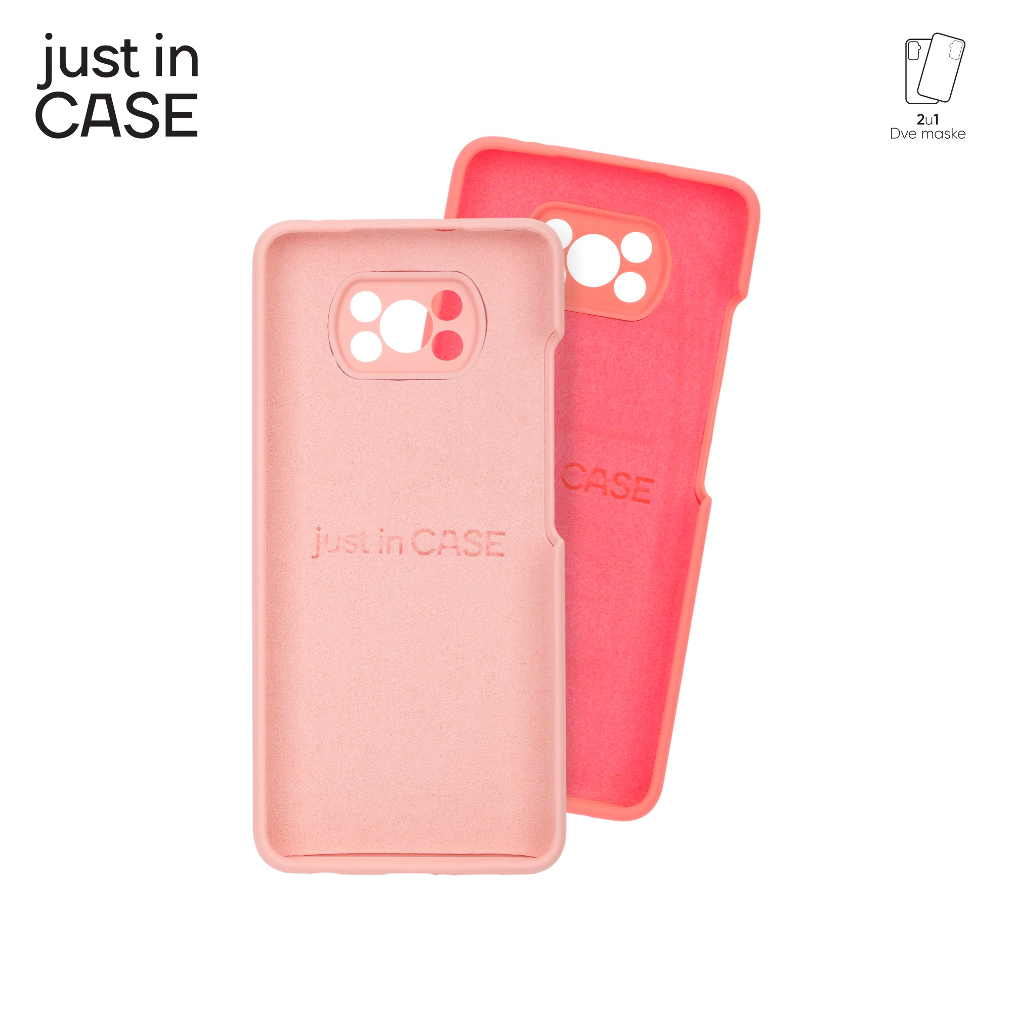2u1 Extra case MIX PLUS paket PINK za Poco X3 Pro slika 4