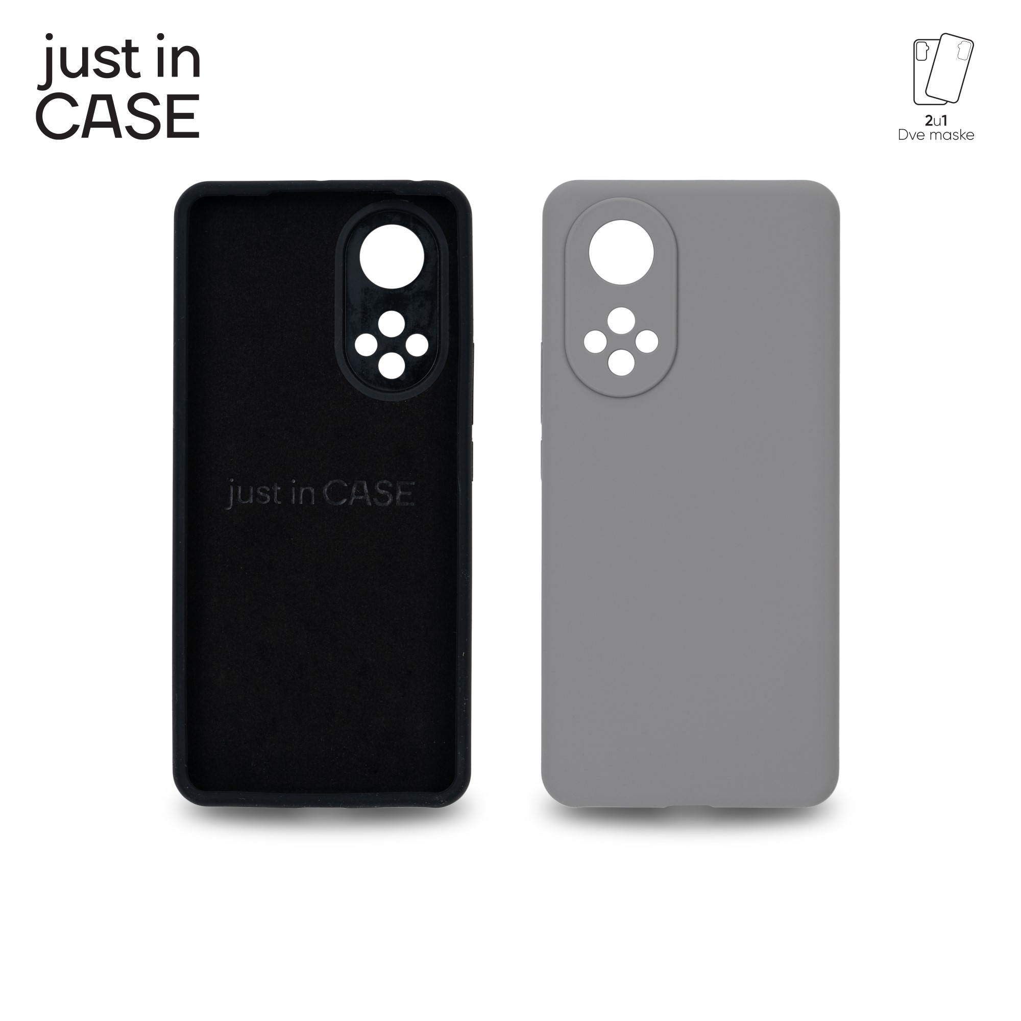 2u1 Extra case MIX PLUS paket CRNI za Honor 50 slika 4