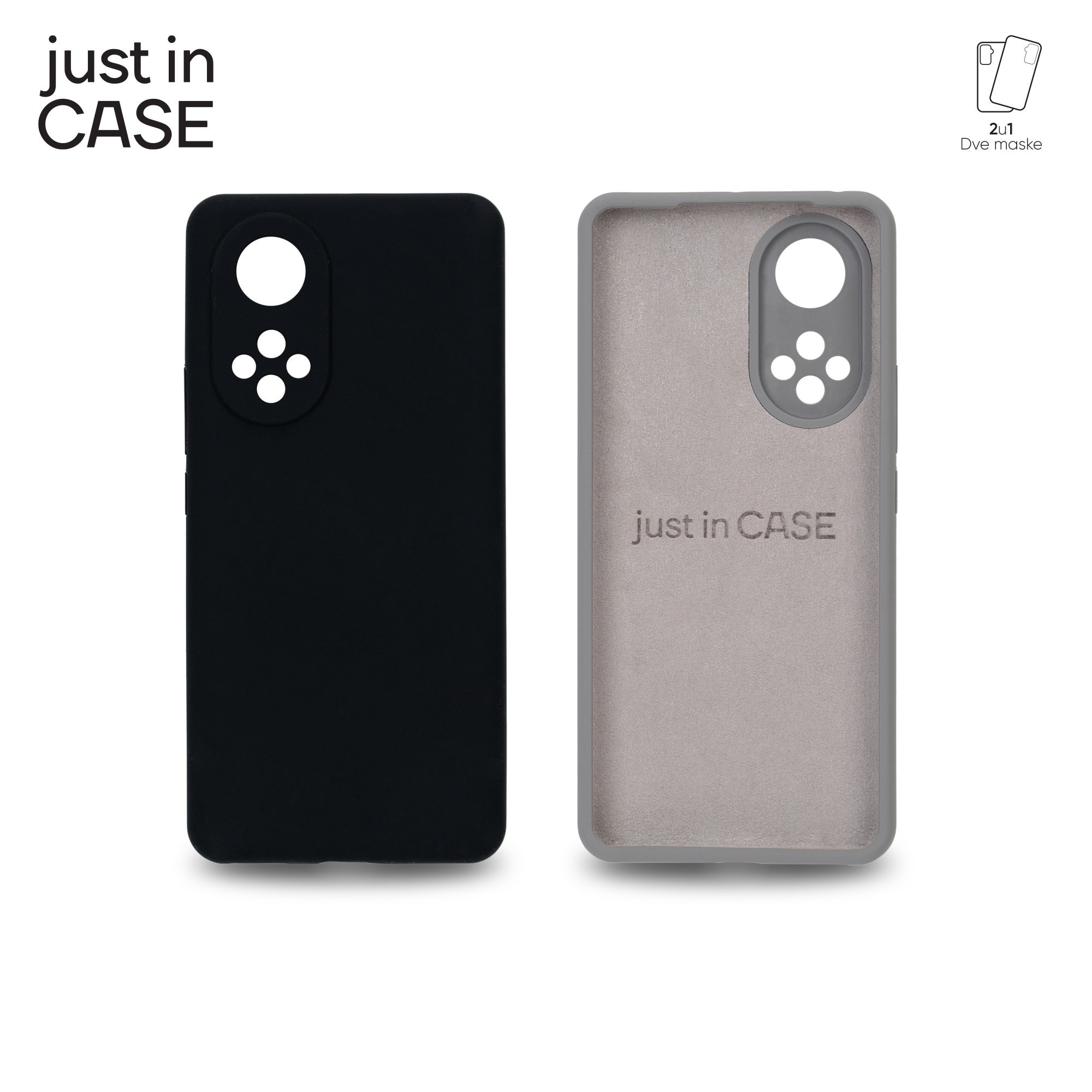 2u1 Extra case MIX PLUS paket CRNI za Honor 50 slika 1
