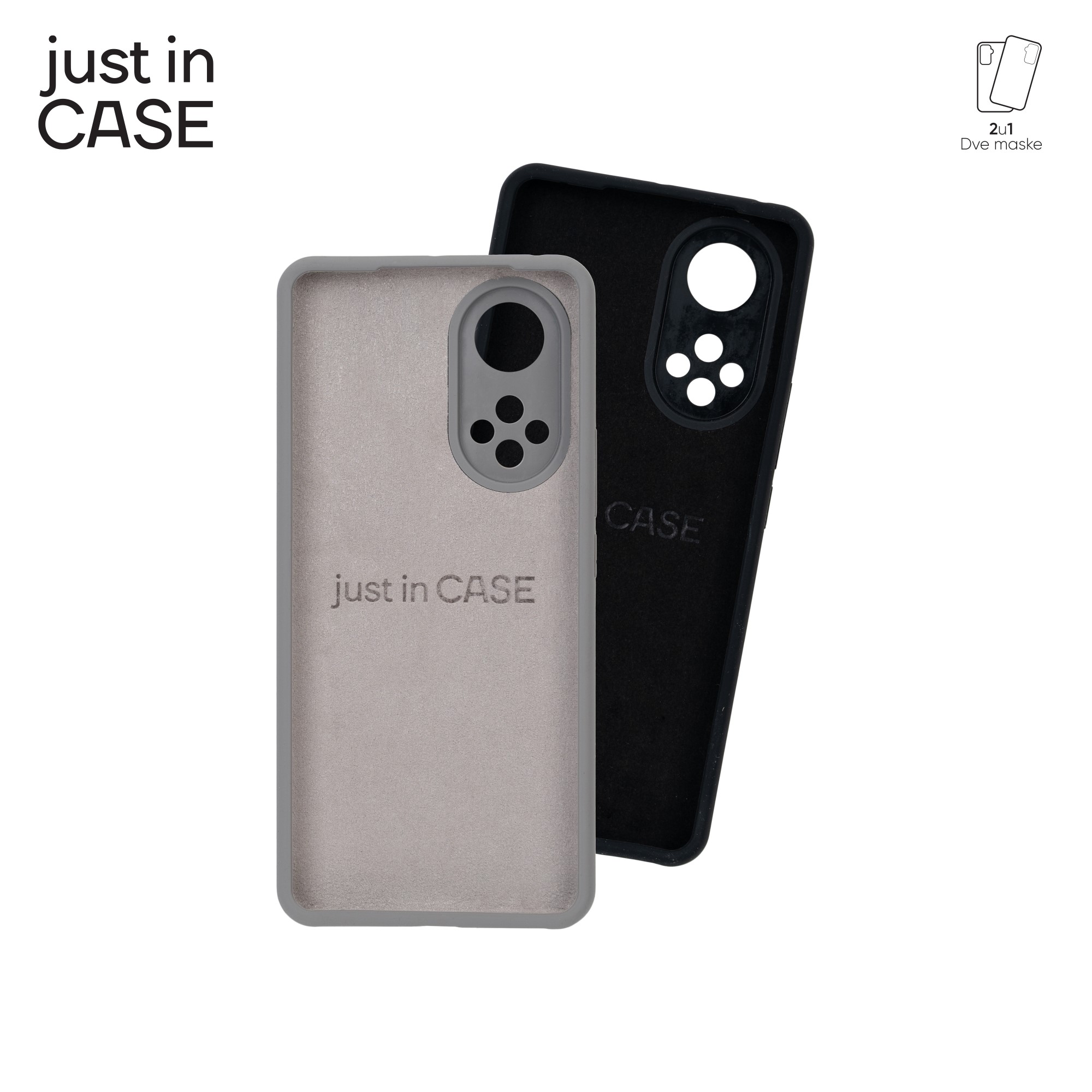 2u1 Extra case MIX PLUS paket CRNI za Honor 50 slika 3
