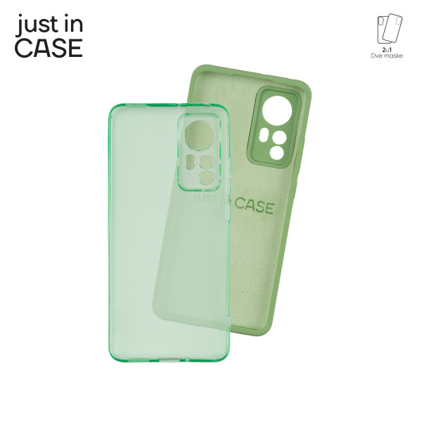 2u1 Extra case MIX paket ZELENI za Xiaomi 12 slika 3