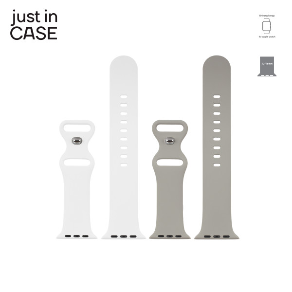 2u1 Narukvica za pametni sat 42-45mm bela SILIKON + siva SILIKON