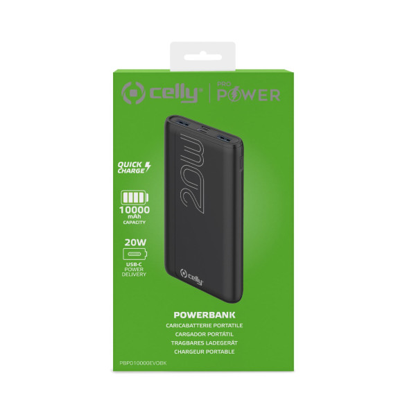 CELLY Power bank EVO od 10000mAh (eksterna baterija) u CRNOJ boji slika 5