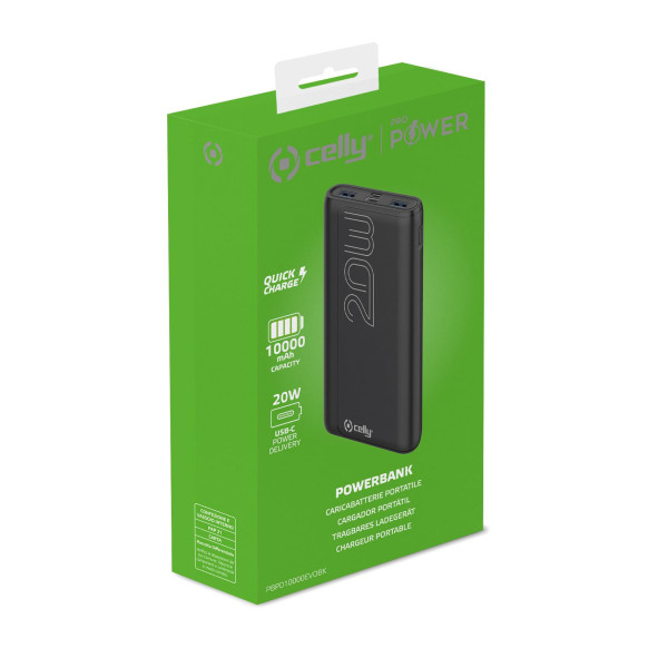 CELLY Power bank EVO od 10000mAh (eksterna baterija) u CRNOJ boji slika 3