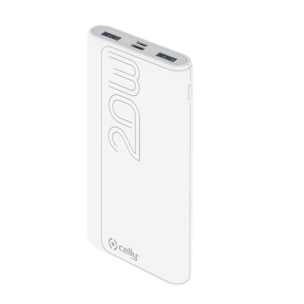 CELLY Power bank EVO od 10000mAh (eksterna baterija) u BELOJ boji slika 1