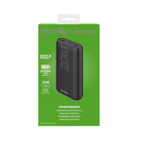 CELLY Power bank EVO od 20000mAh (eksterna baterija) u CRNOJ boji slika 5