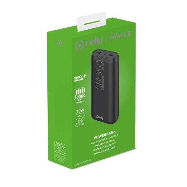 CELLY Power bank EVO od 20000mAh (eksterna baterija) u CRNOJ boji slika 3