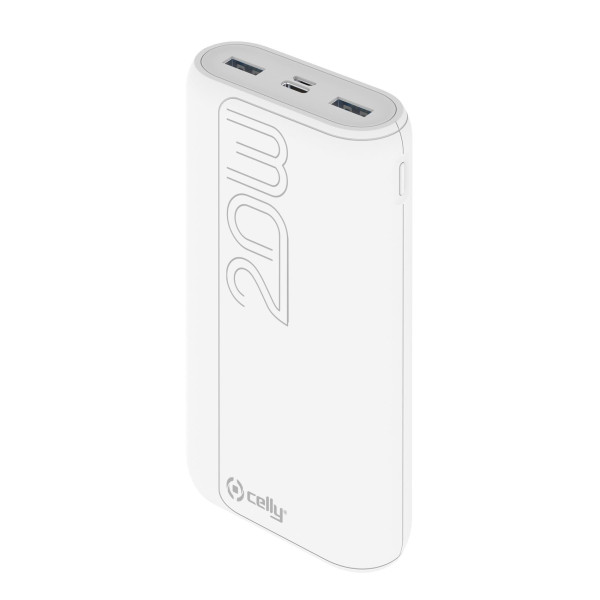 CELLY Power bank EVO od 20000mAh (eksterna baterija) u BELOJ boji slika 1