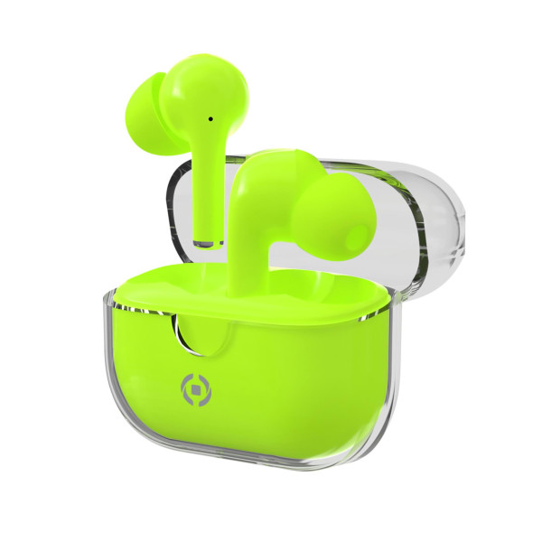 CELLY True Wireless CLEAR bluetooth slušalice u ZELENOJ boji slika 1