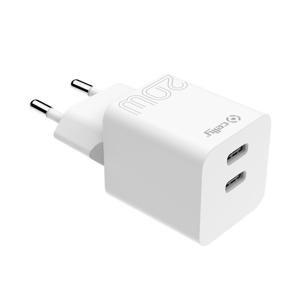 CELLY punjač za telefon sa 2 USB-C ulaza od 20W slika 1