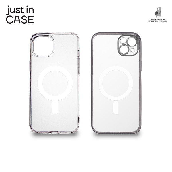 2u1 Extra case MAG MIX paket SREBRNI za iPhone 14 Plus slika 4