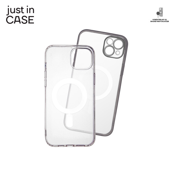 2u1 Extra case MAG MIX paket SREBRNI za iPhone 14 Plus slika 3