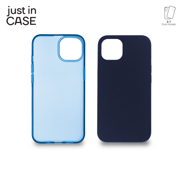 2u1 Extra case MIX paket PLAVI za iPhone 13 slika 1
